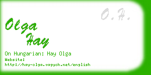 olga hay business card